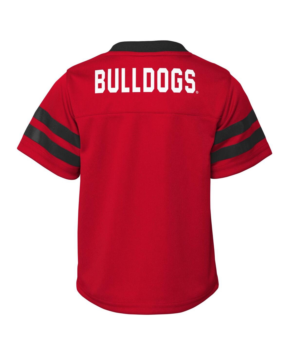Outerstuff Toddler Boys And Girls Red Georgia Bulldogs Two-piece Red Zone Jersey And Pants Set In Red