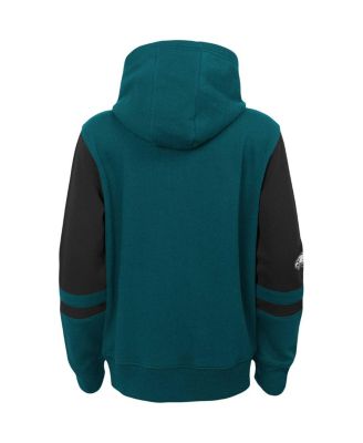 Big Boys Green Philadelphia Eagles Colorblock Full-Zip Hoodie