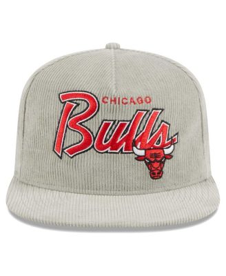 Men's Gray Chicago Bulls The Golfer Corduroy 9FIFTY Snapback Hat