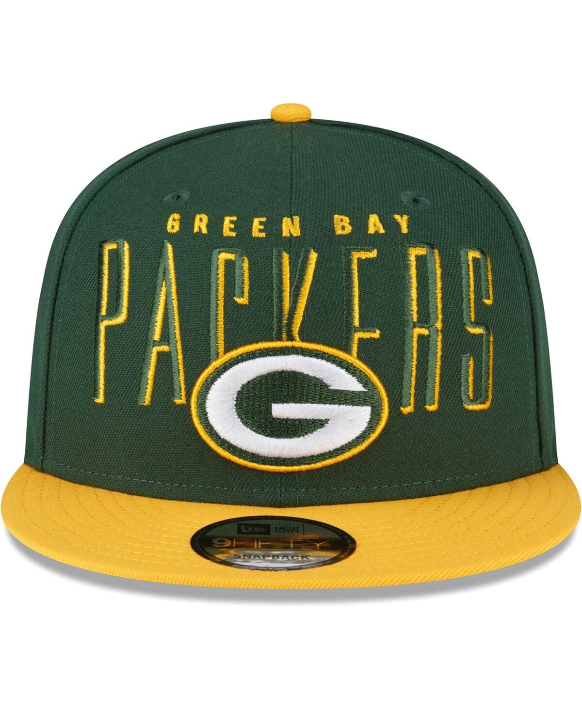 Men's New Era Gold Green Bay Packers Headline 9FIFTY Snapback Hat - Gold
