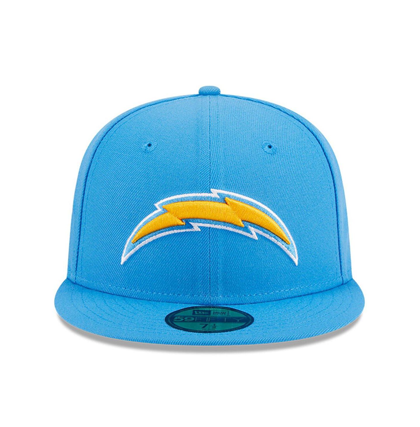 Мужская кепка New Era Powder Blue Los Angeles Chargers Main Patch 59FIFTY Fitted Hat — фото 3