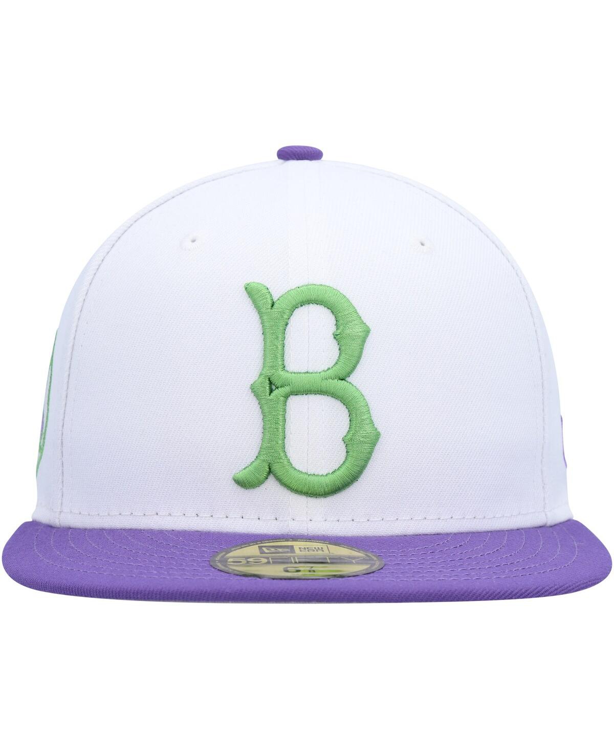 Men's New EraBrooklyn Dodgers Side Patch 59FIFTY Fitted Hat - White