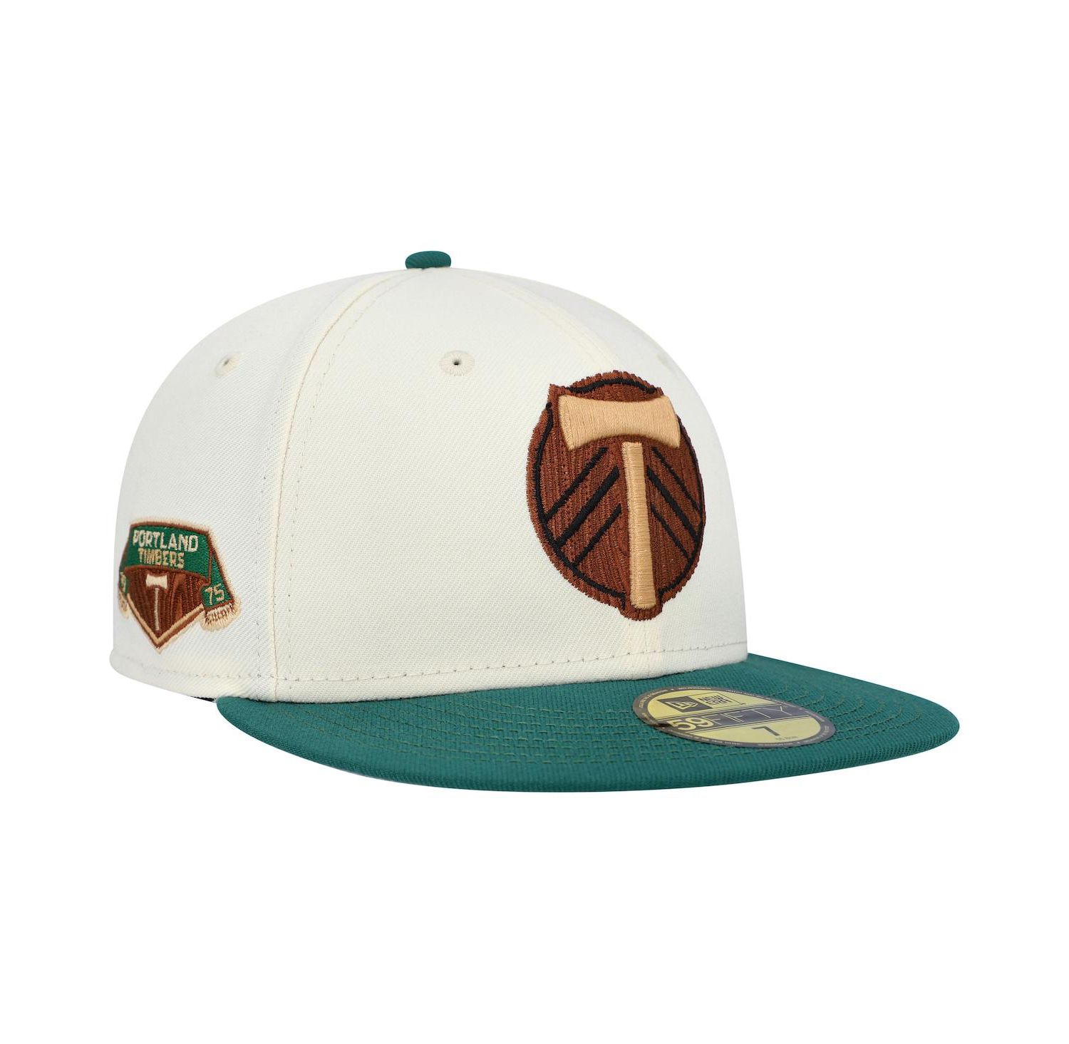 Men's Cream Portland Timbers Wood grain 59FIFTY Fitted Hat