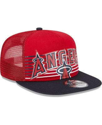 Men's Red Los Angeles Angels Speed Golfer Trucker Snapback Hat