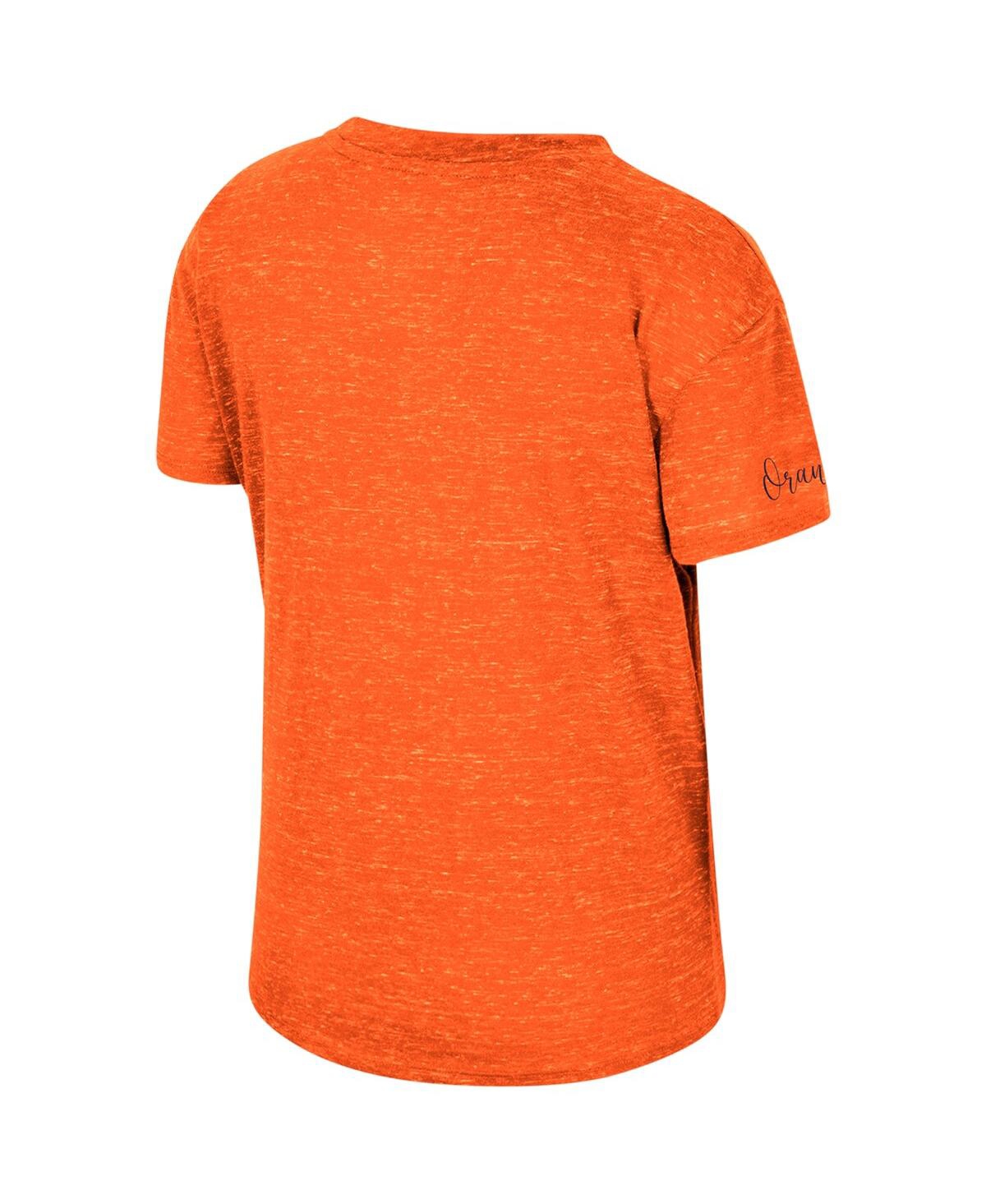 Shop Colosseum Women's  Orange Distressed Syracuse Orange Finalists Tie-front T-shirt
