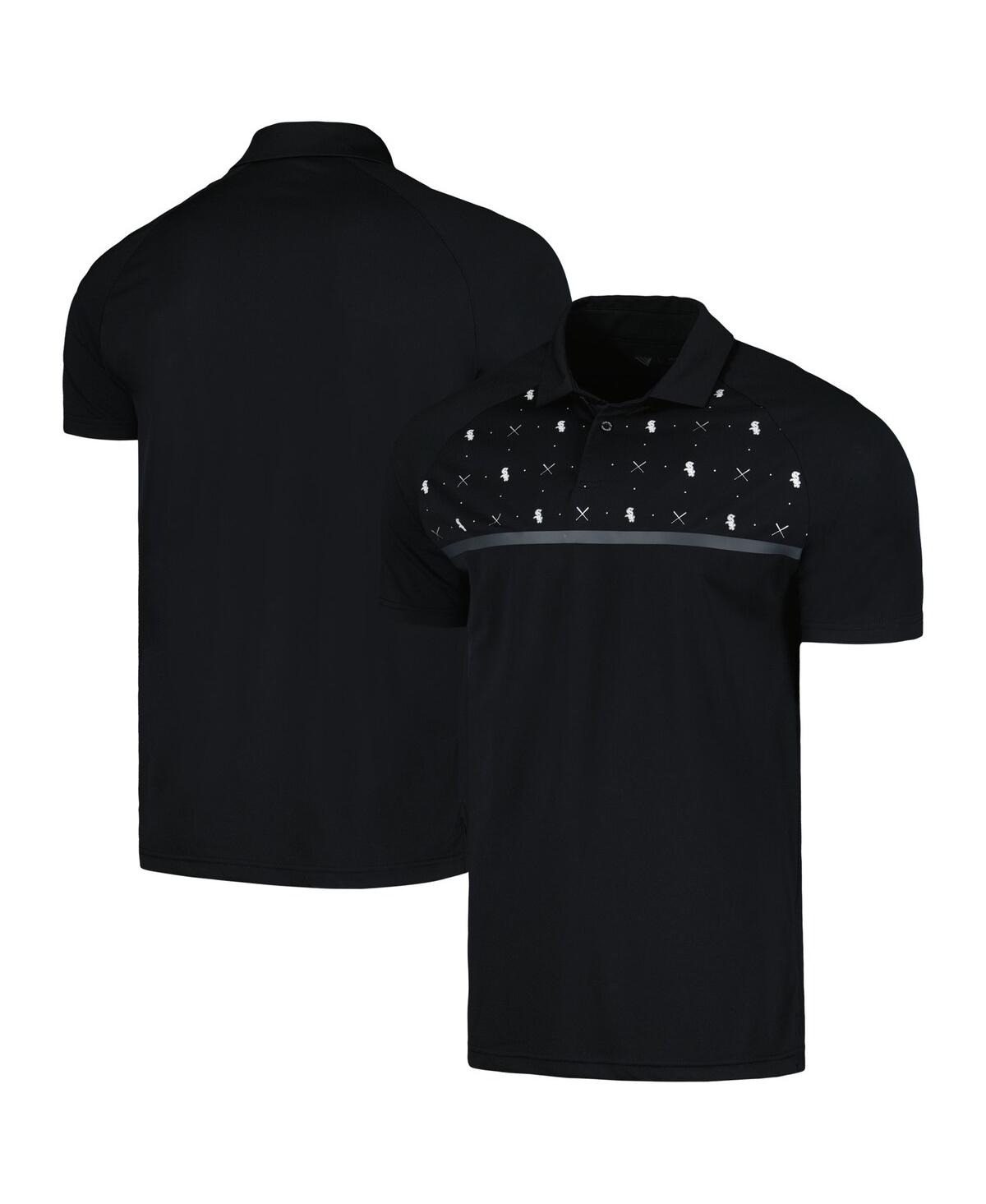 Shop Levelwear Men's  Black Chicago White Sox Sector Batter Up Raglan Polo Shirt