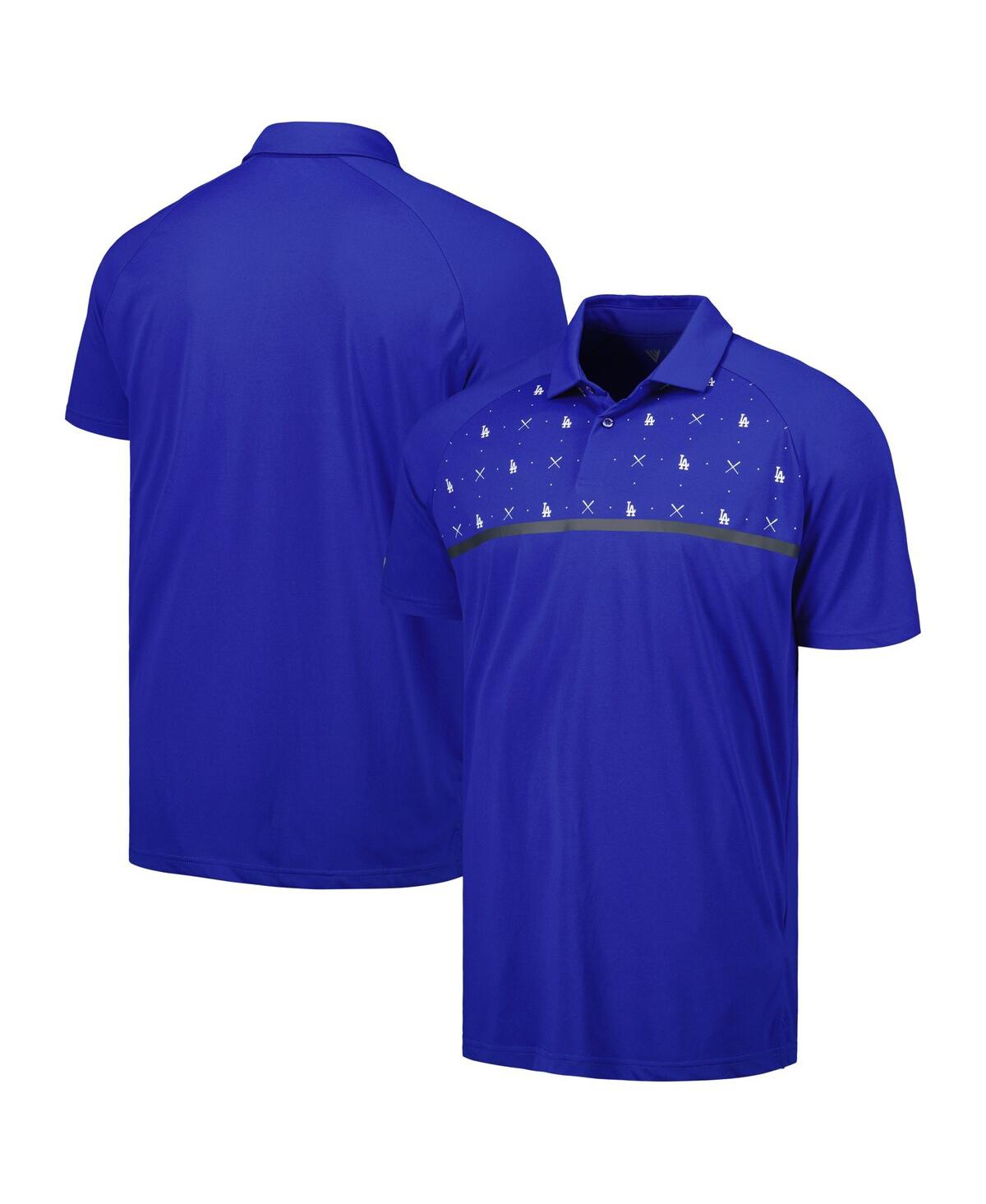 Shop Levelwear Men's  Royal Los Angeles Dodgers Sector Batter Up Raglan Polo Shirt