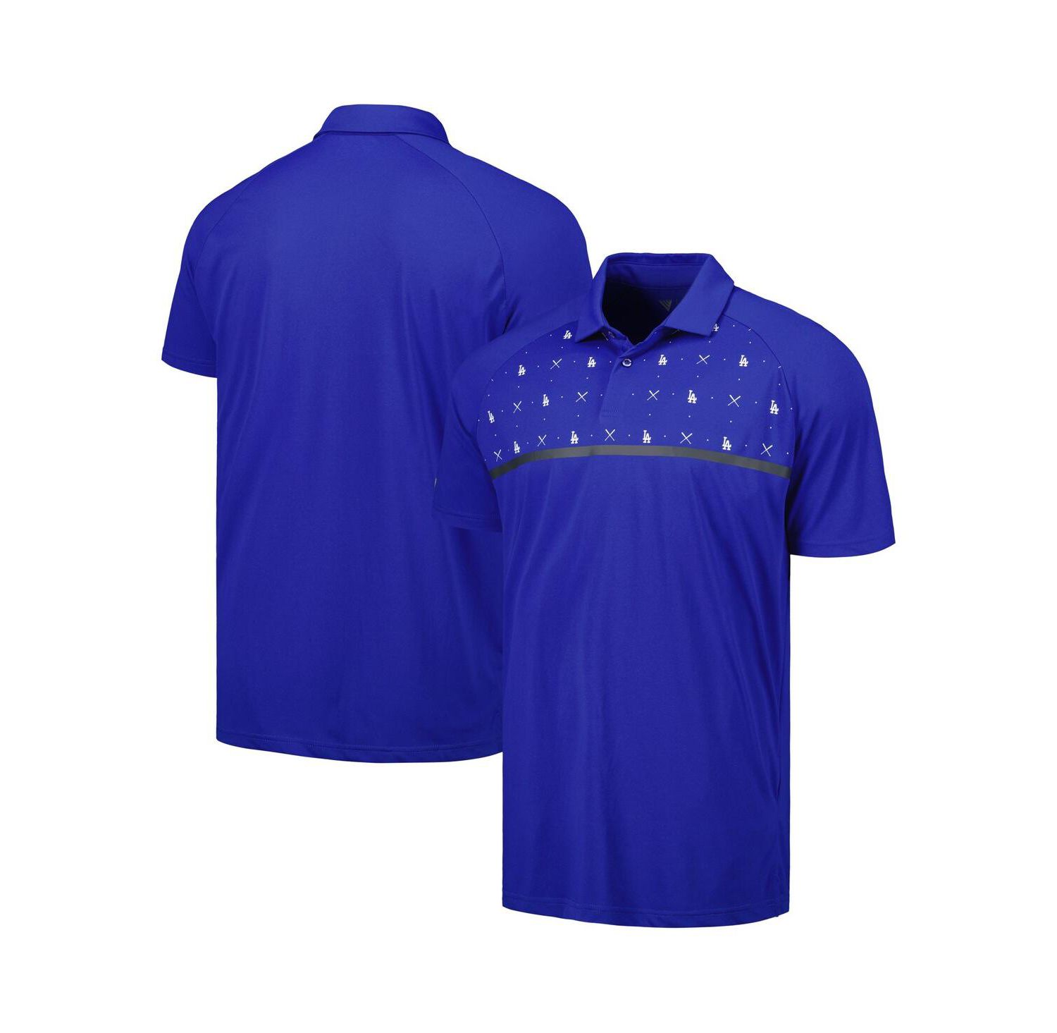 Men's Royal Los Angeles Dodgers Sector Batter Up Raglan Polo Shirt