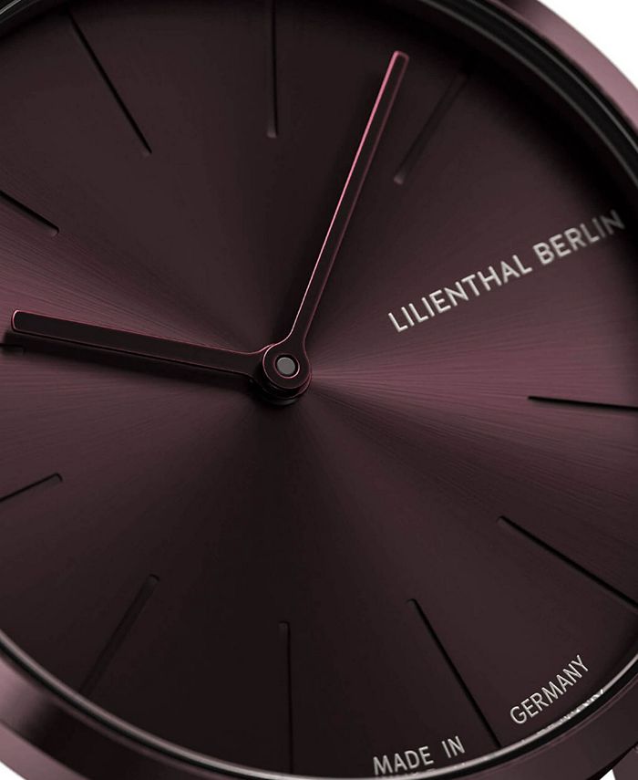 Lilienthal Berlin Women's Rosalux Burgundy Kiss Burgundy Leather Watch
