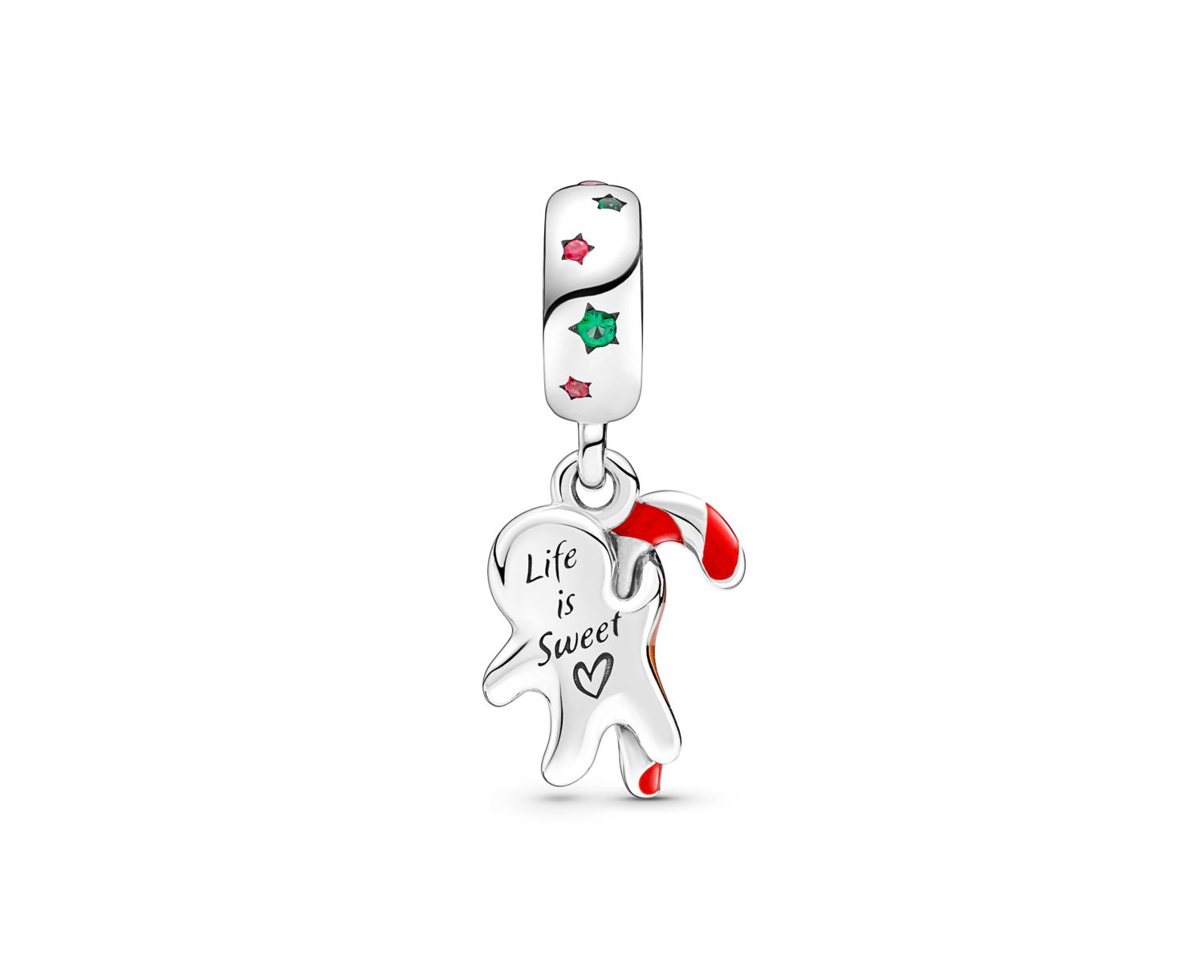 Sterling Silver Gingerbread Man Dangle Charm