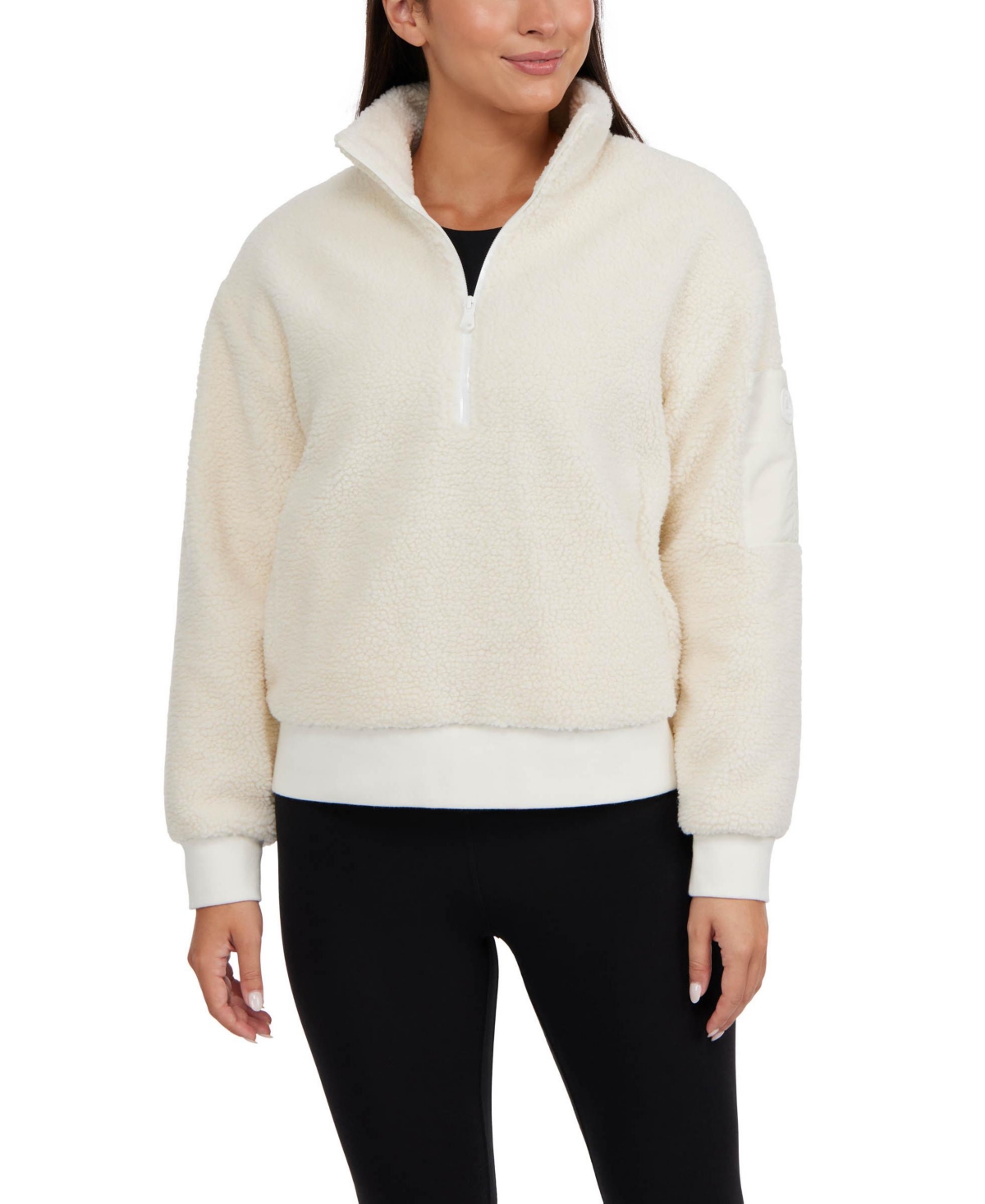 Half zip sherpa sweatshirt sales