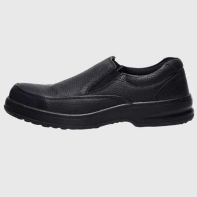 Men's Arbete Work Shoes Slip Resistant Real Leather Slip-On Loafers
