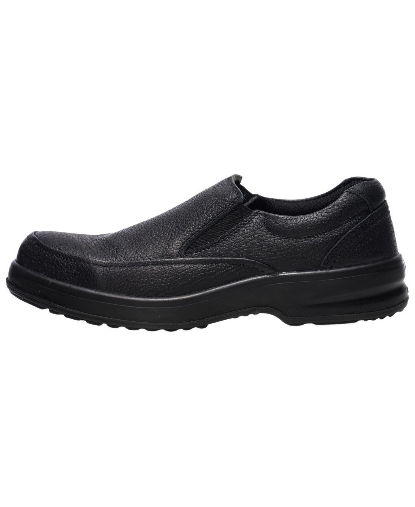 Мужские туфли Alpine Swiss Arbete Work Shoes Slip Resistant Genuine Leather Non Slip Loafers All Day Comfort Easy Slip On, цвет: Чёрный — фото 2