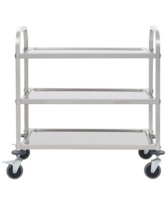 3-Tier Kitchen Trolley 37.4"x17.7"x32.9" Stainless Steel