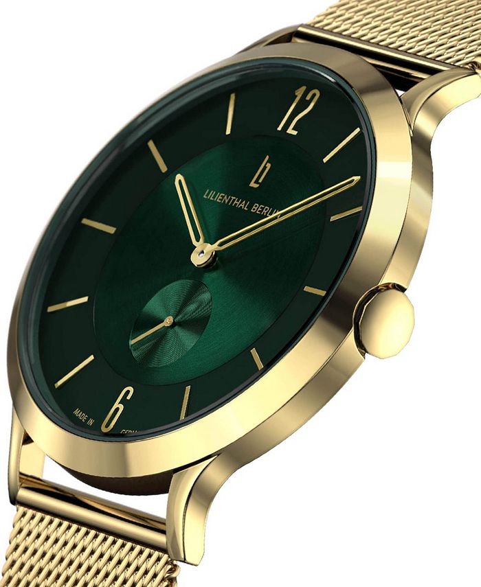 Lilienthal Berlin Men's The Classic Gold Green GoldTone Stainless