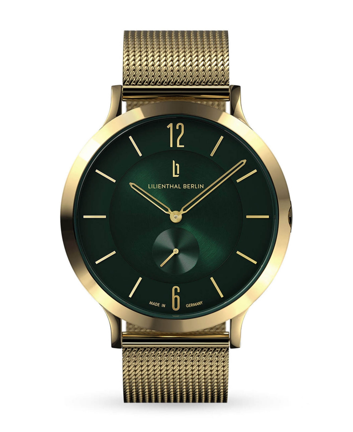 Men's The Classic Gold Green Gold-Tone Stainless Steel Mesh Watch 42mm - Gold