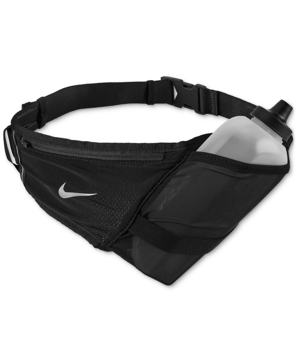 Shop Nike Men's Flex Stride 22-oz. Bottle Belt In Black,black,silver