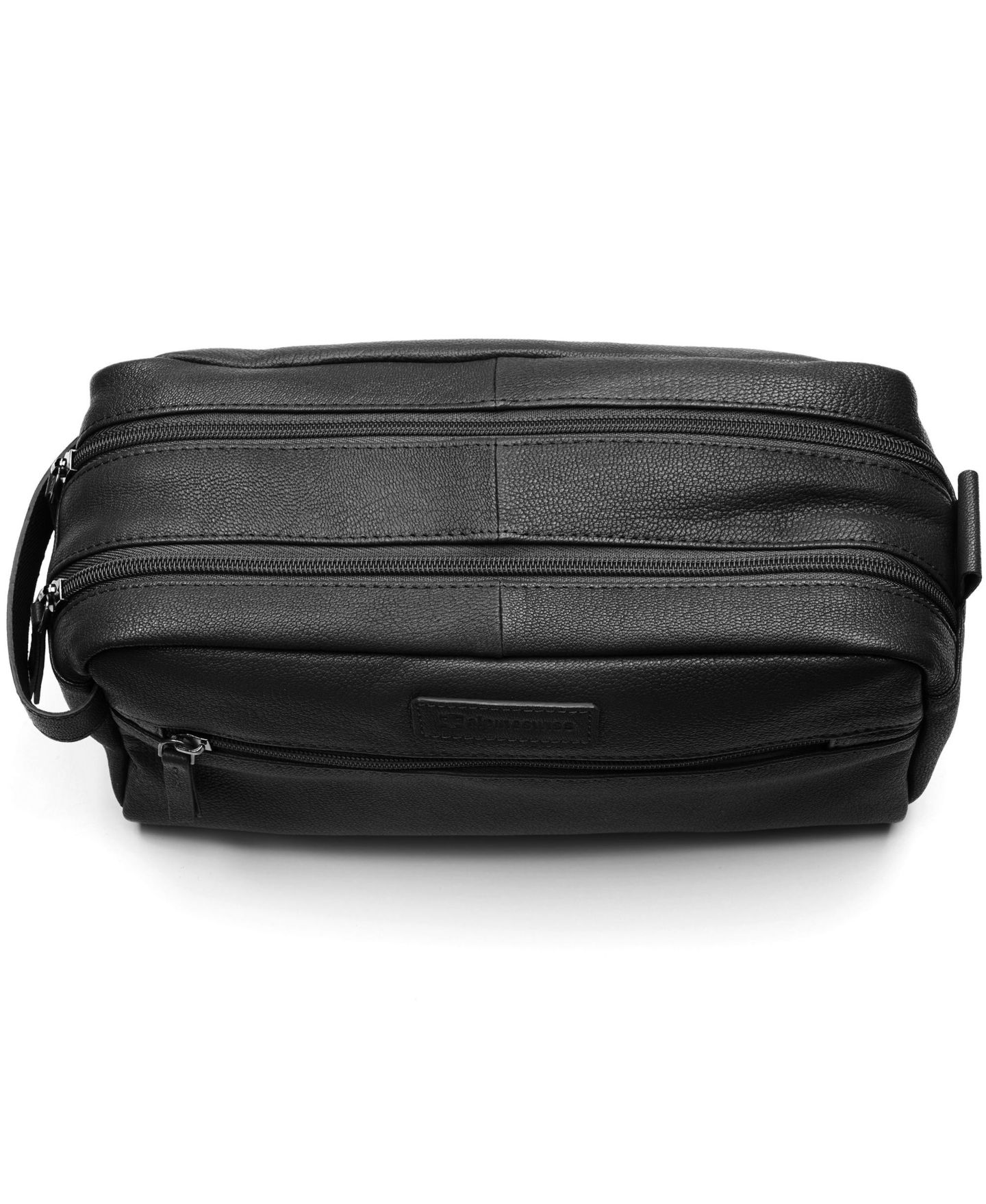 Несессеры Alpine Swiss AlpineSwiss Sedona Toiletry Bag Genuine Leather Shaving Kit Dopp Kit Travel Case, цвет: Чёрный — фото 2