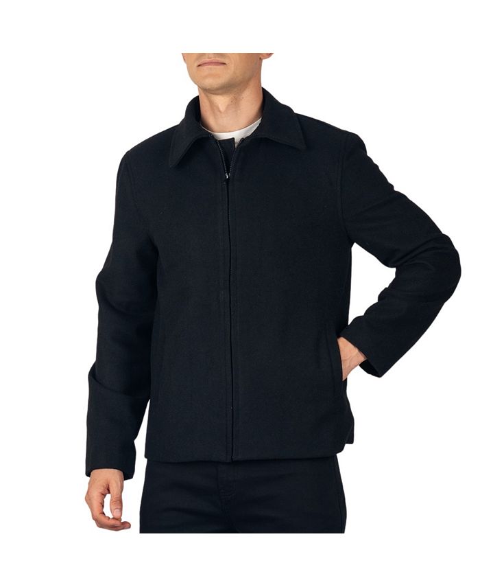 Alpine Swiss Grant Mens 28" Open Bottom Jacket Wool Blend JD Bomber