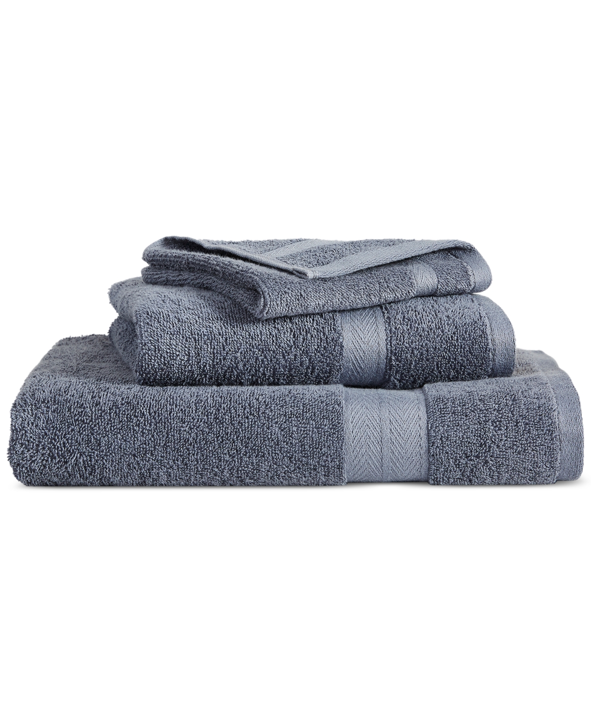 Tommy Hilfiger Modern American Solid Cotton Bath Towel, 30" X 54" In Denim