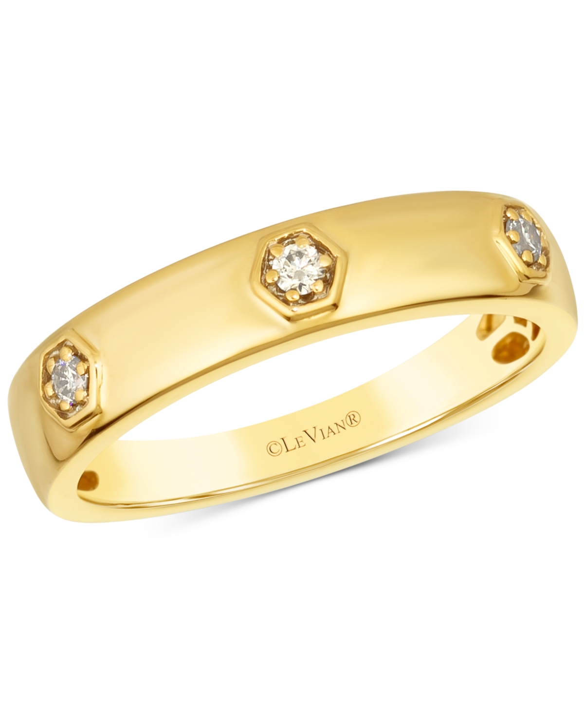 Le Vian Anywear Everywear Nude Diamond Polished Band (1/10 Ct. T.w.) In 14k Gold (also Available In Rose Gol In K Honey Gold Ring