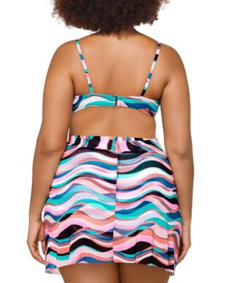 Shop Raisins Curve Trendy Plus Size Collina Bra Bikini Top Isla Pareo In Multicolor