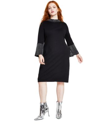 Calvin Klein Plus Size Embellished Sweater Dress - Macy\'s