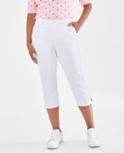 Style & Co Snap-Button Capri Pants (Bright White, 16)