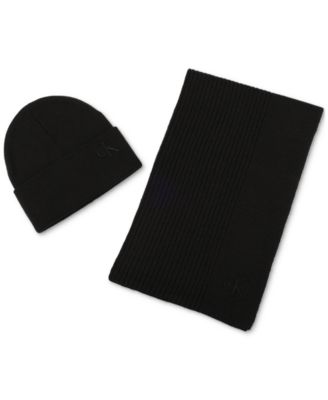 Calvin Klein - Men's Embroidered Beanie & Scarf Set