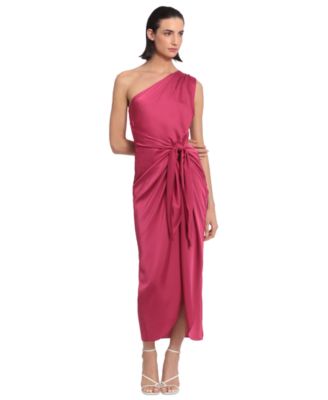 Women's One-Shoulder Midi Dress 