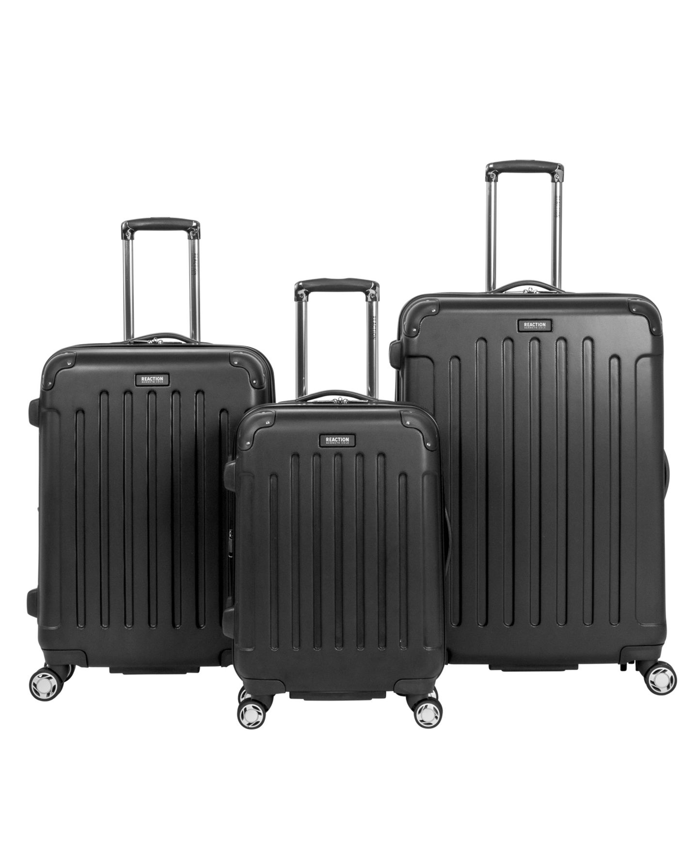 Чемоданы Kenneth Cole Reaction Renegade 3-Piece Hardside Expandable Spinner Luggage Set, цвет: Чёрный — фото 1