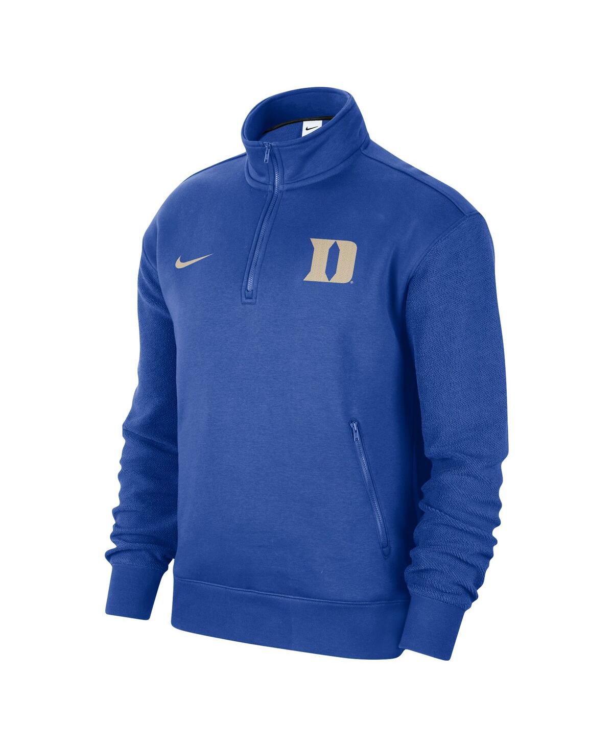Men's NikeDuke Blue Devils Campus Athletic Department Quarter-Zip Sweatshirt - Royal