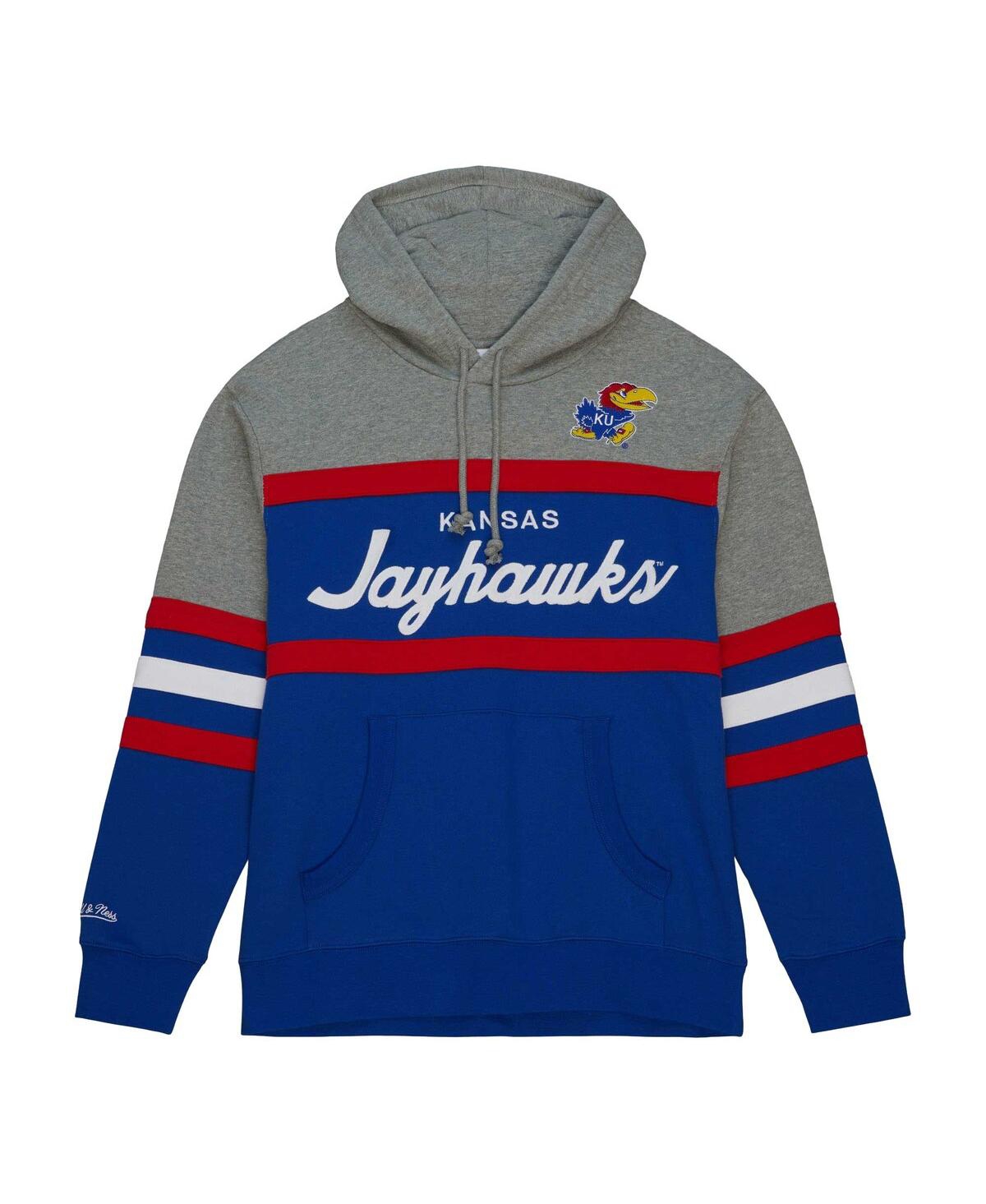 Mitchell & Ness Men's  Royal Kansas Jayhawks Head Coach Pullover Hoodie In Royal