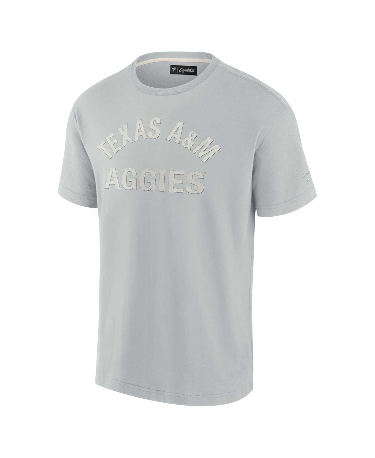 Fanatics Signature Men's And Women's  Gray Texas A&m Aggies Super Soft Short Sleeve T-shirt In Gray