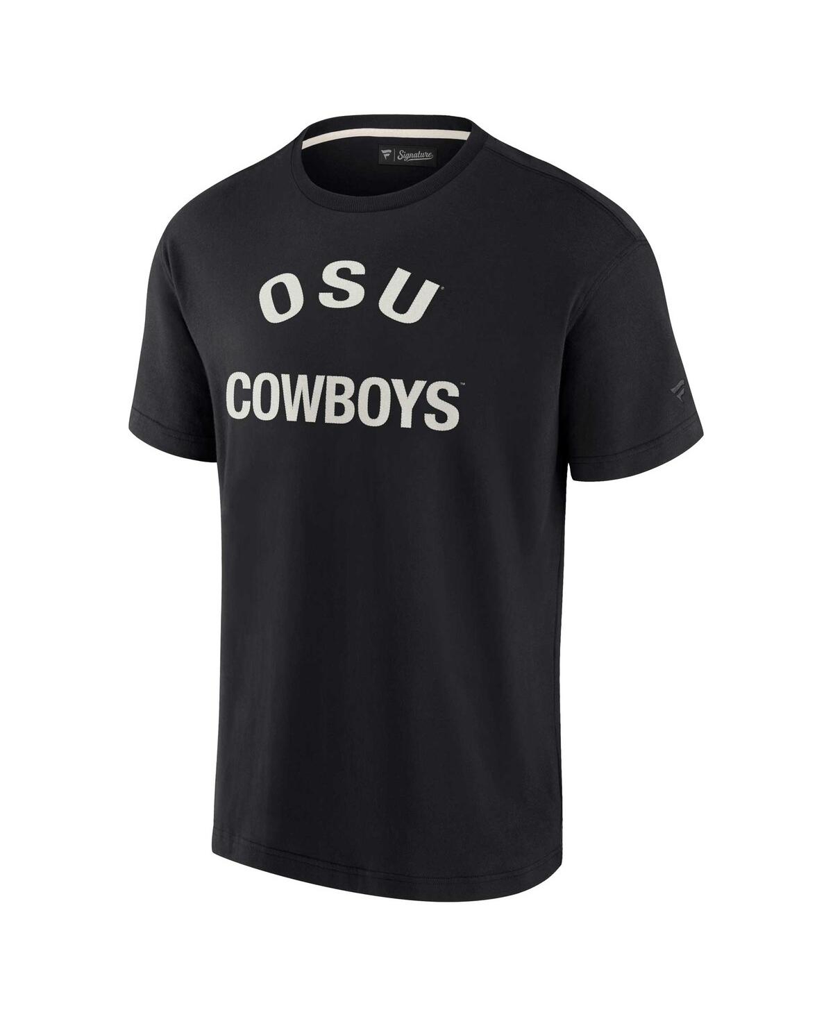 Shop Fanatics Signature Men's And Women's  Black Oklahoma State Cowboys Super Soft Short Sleeve T-shirt
