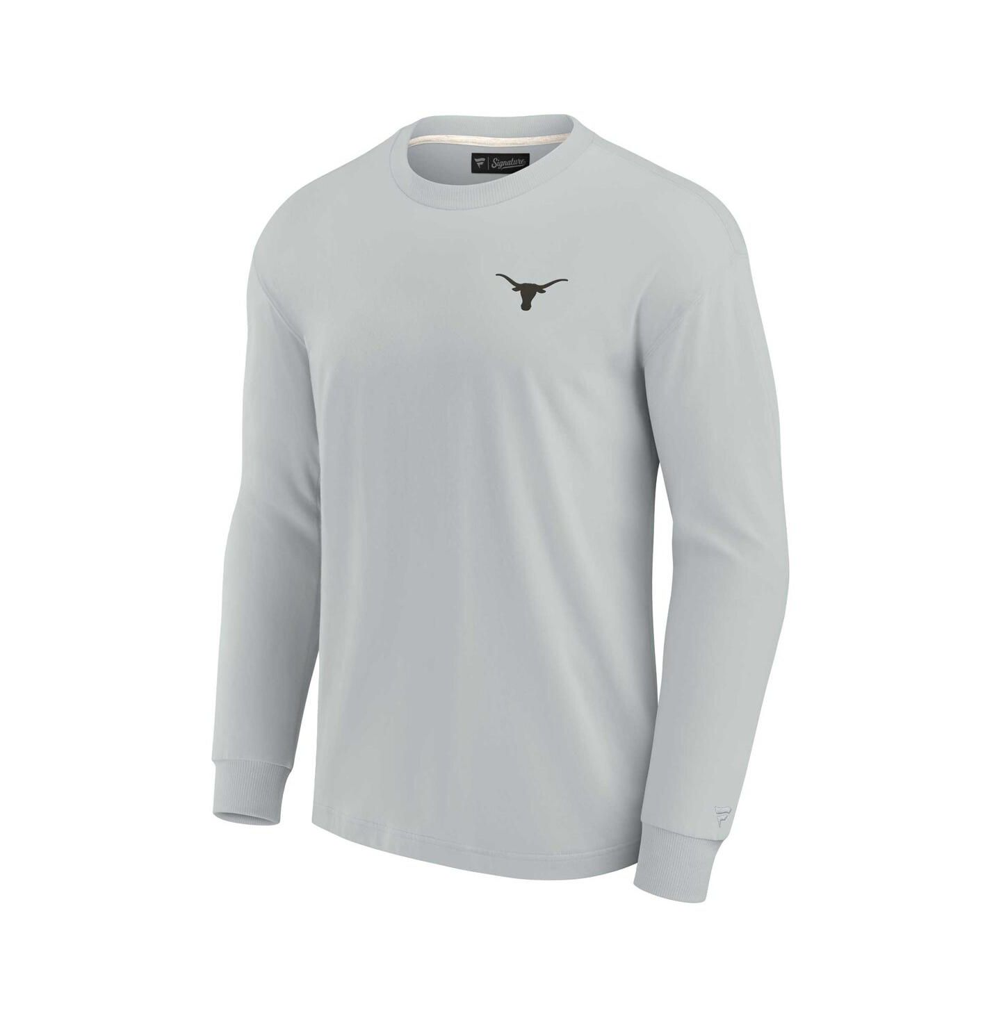 Футболка Fanatics Signature Gray Texas Longhorns Super Soft Long Sleeve — фото 2