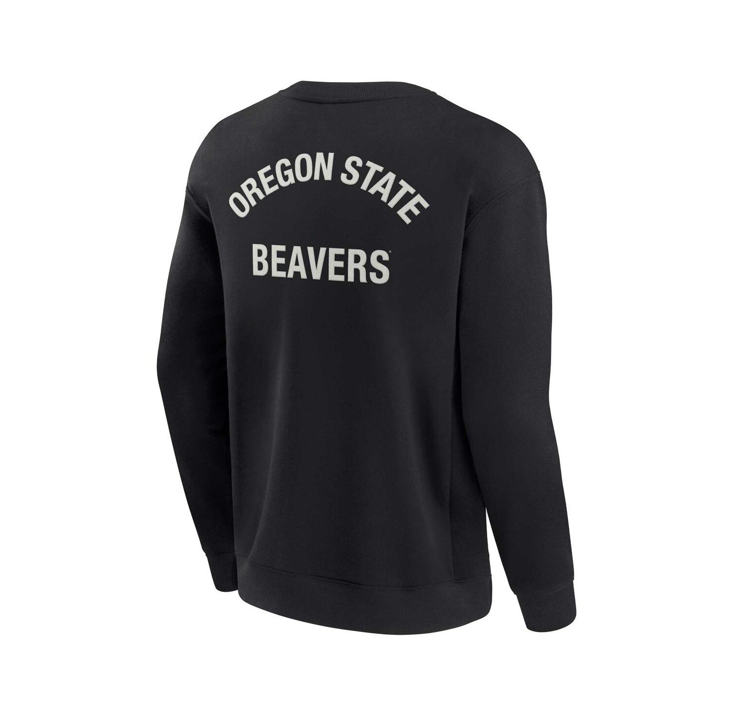 Men's and Women's Black Oregon State Beavers Super Soft Pullover Crew Sweatshirt