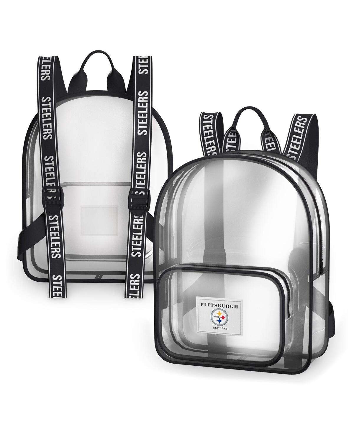 Men's and Women's Wear by Erin Andrews Pittsburgh Steelers Clear Stadium Backpack - Clear