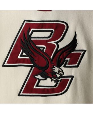 Men's Cream Boston College Eagles 2.0 Lace-Up Pullover Hoodie