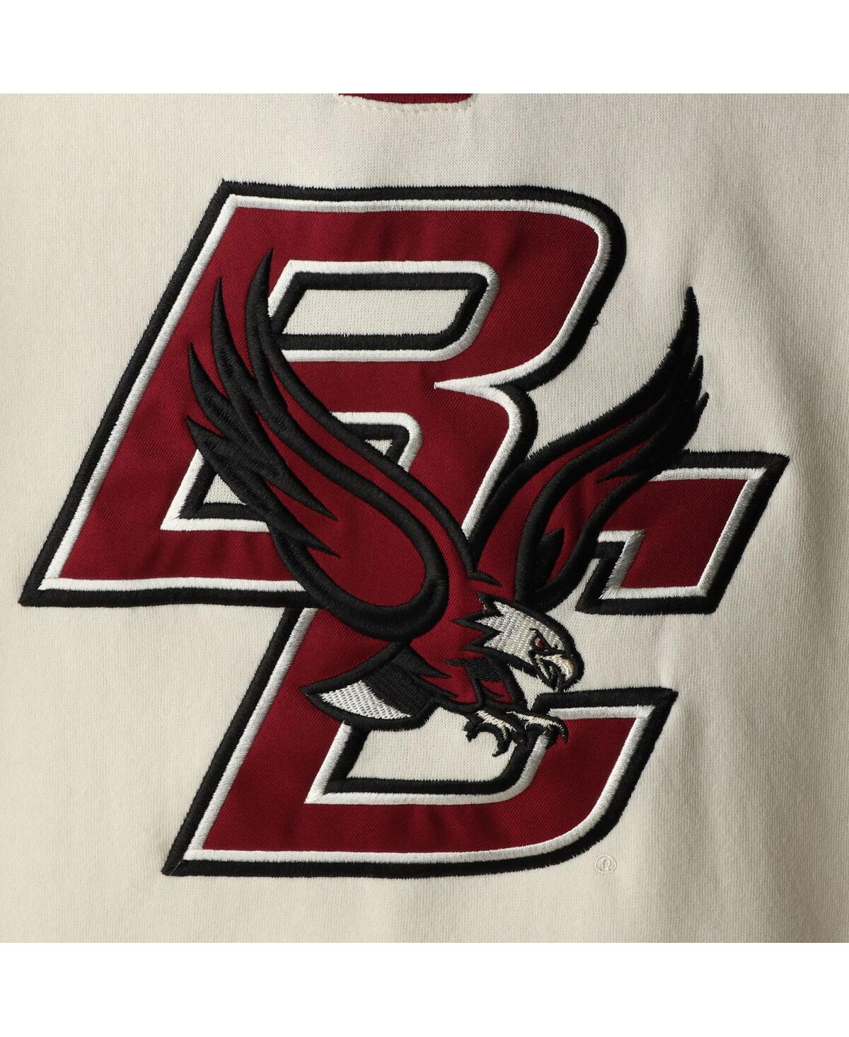 Colosseum Men's  Cream Boston College Eagles 2.0 Lace-up Pullover Hoodie In Cream