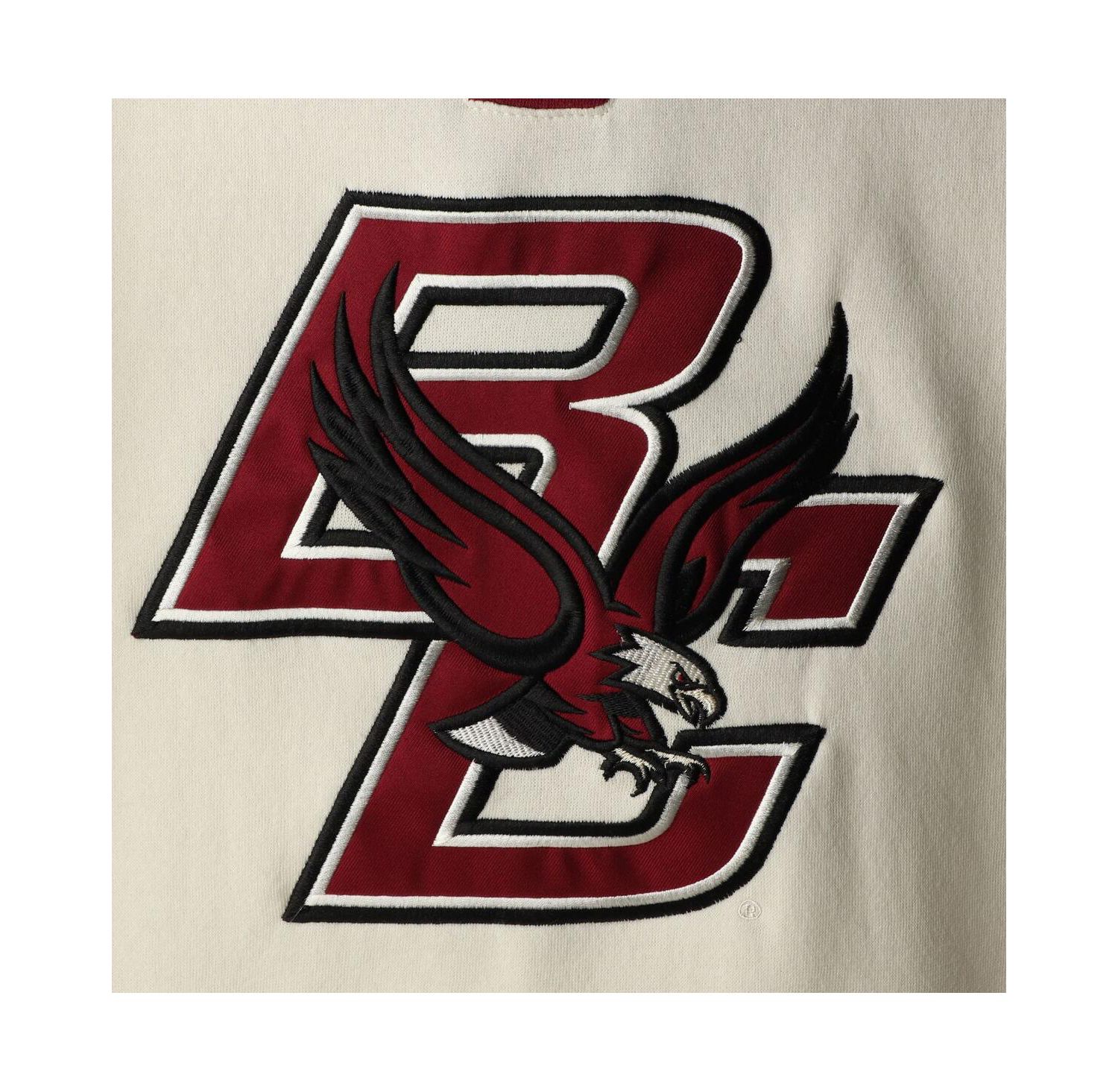 Men's Cream Boston College Eagles 2.0 Lace-Up Pullover Hoodie