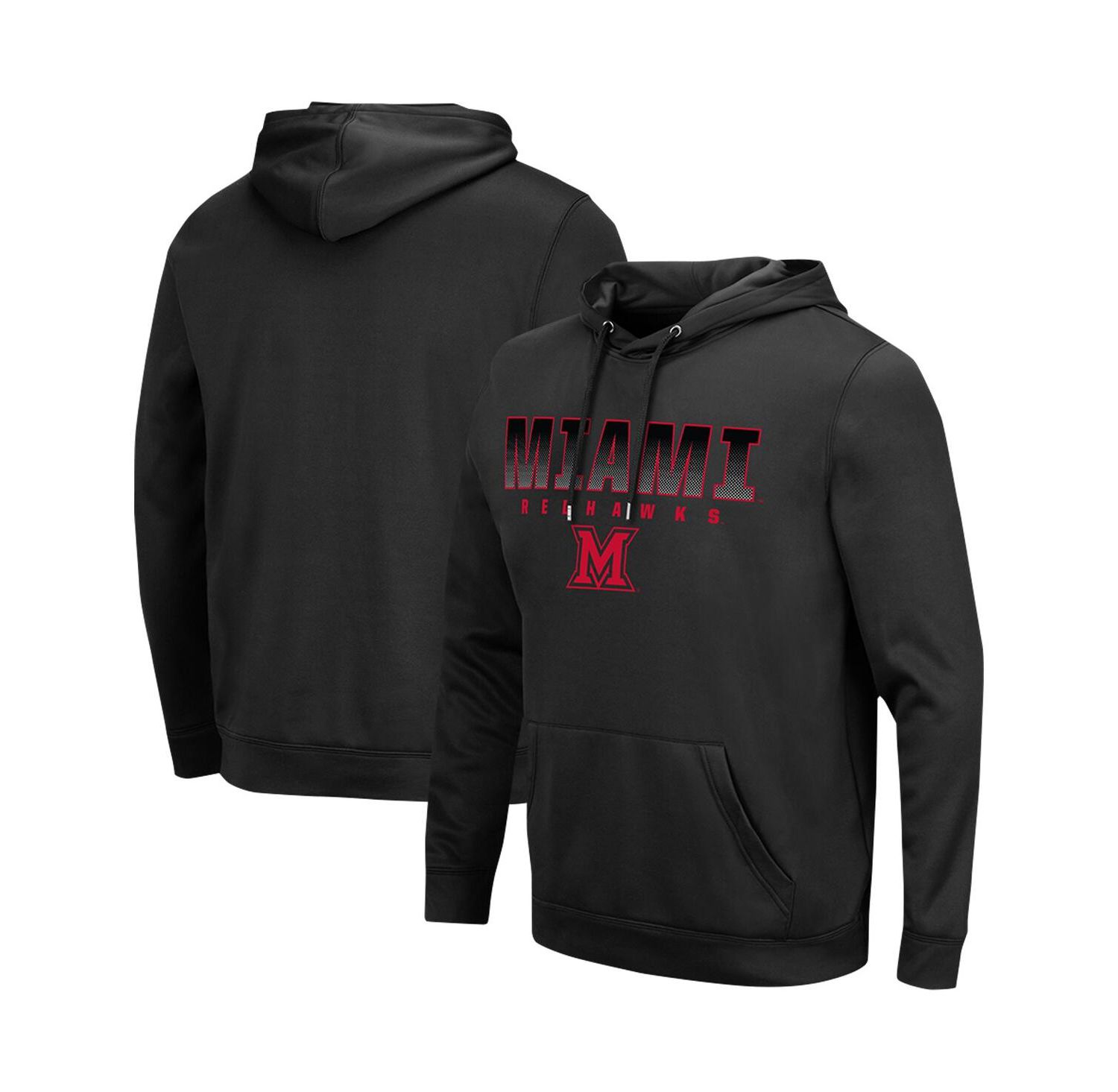 Men's Miami University RedHawks Blackout 3.0 Pullover Hoodie