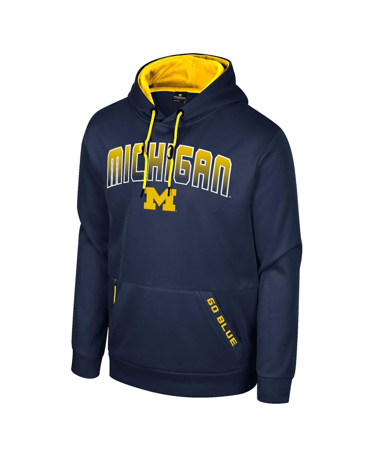 Colosseum Men's  Navy Michigan Wolverines Reese Pullover Hoodie In Navy