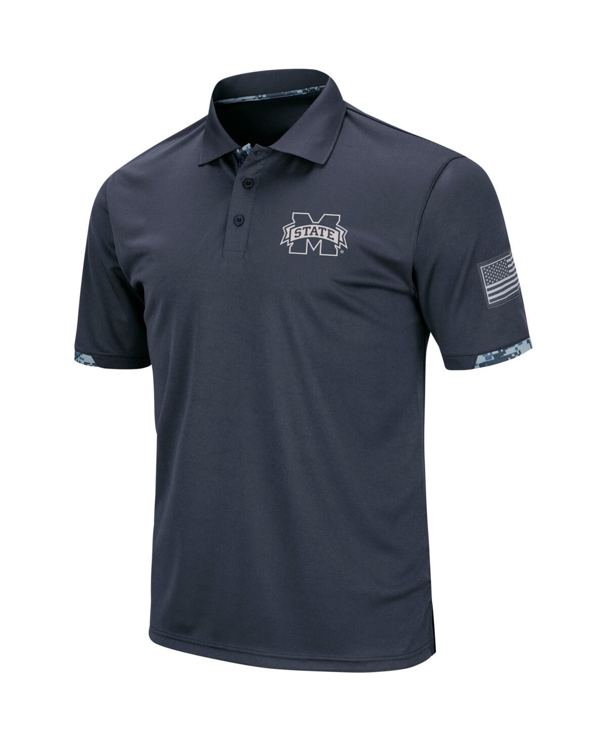 Colosseum Men's Charcoal Mississippi State Bulldogs Oht Military Inspired Appreciation Digital Camo Polo In Charcoal