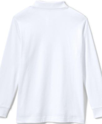 Girls Long Sleeve Interlock Polo Shirt