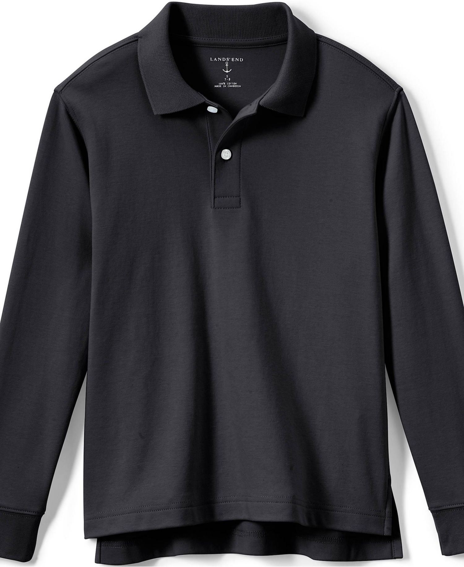 School Uniform Kids Long Sleeve Interlock Polo Shirt