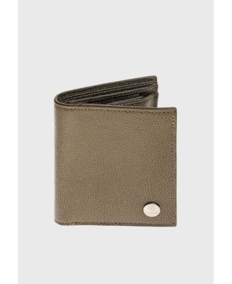 Men's Genuine Leather Caviar Pattern Trifold Wallet