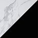 White Faux Marble, Black