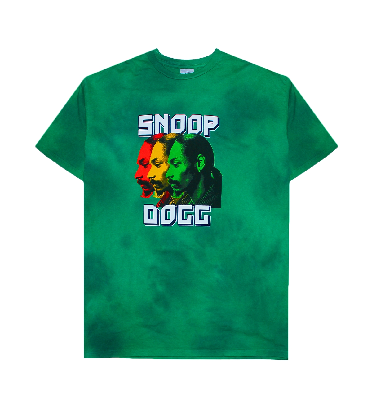 Cross Colors Snoop Dogg Transparent T-Shirt - Tie dye green