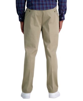 Men's Big & Tall Iron Free Premium Khaki Classic-Fit Flat Front Pant